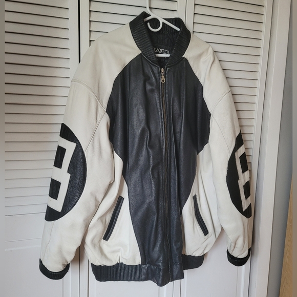 GIOVANNI OUTERWEAR Men's Vintage 8 Ball Leather Jacket, Size 4XL - Picture 3 of 13